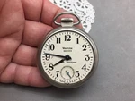 Westclox Scotty Pocket Watch 90002 Shock Resistant Silver Tone 2" Repair/ Parts. Fixed Price $12.79.