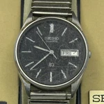 Seiko 8123-800H 36MM Black Dial Quartz Watch Speidel Band As-is Vintage W/box. Fixed Price $88.88.