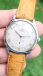 Vintage Omega Automatic Bumper Ref 2374 Cal 30.10 Ra 35MM Men's Roman Dial Watch. Fixed Price $1400.00.