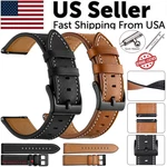 18MM 20MM 22MM Classic Genuine Leather Watch Strap Quick Release Wristband. Fixed Price $10.89.