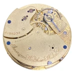 Waltham Grade 12 Pocket Watch Movement Size 14S 11J Openface 1884 Model F8854. Fixed Price $24.99.