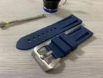 22MM 24MM Panerai Navy Blue Rubber Watch Strap Band With Stainless Steel Buckle. Fixed Price $87.78.