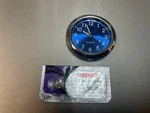 Mini Blue Dial Car Clock, Stick-on Quartz Clocks, Spare Battery, New. Fixed Price $5.49.