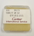 Authentic New Cartier Square Flat Crystal Tank/f Gm Oj GV151151 20MM. Fixed Price $175.00.
