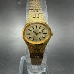 Seiko Watch Women 17MM Champagne Dial Gold Tone 2C20-5759 Oval New Battery Th. Fixed Price $33.74.
