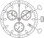 Watch Movement Quartz .miyota/citizen FS00 Date 4 Chronograph. Fixed Price $45.49.