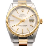 Rolex Datejust Mens 2TONE Stainless Steel & Yellow Gold Watch Silver Dial 16013. Fixed Price $5014.98.