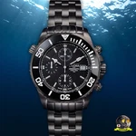 Davosa Argonautic Lumis Diver Chronograph Ceramic Bezel Black 161.508.80 Mens. Fixed Price $1910.00.