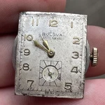 Vtg Bulova Watch Co. Duo Wind Face With Movement. Fixed Price $31.78.