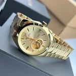 Bulova Men's 97A182 Surveyor Champagne Dial Gold Stainless Steel Automatic Watch. Fixed Price $241.07.
