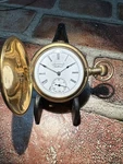 Rare American Waltham Pocket Watch, Model 1890, 14K Gold 60.5G Dueber 7JEWELS. Fixed Price $3249.35.