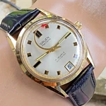 Vintage Gruen Men's Automatic Watch Date Rocket Second Hand Swiss 1960S. Fixed Price $219.00.