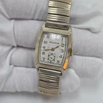 Vintage 1946 Bulova Mens Gold Plated Tank Watch Rare Caliber 10AR 7J. Fixed Price $145.00.