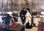 The Captain And His Girl By James Tissot Giclee Fine Art Print Repro On Canvas. Fixed Price $49.95.