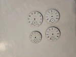 Lot Of 4 Porcelain Watch Faces, Various Sizes Pocket Wrist Elgin, A. W. Waltham. Fixed Price $19.50.