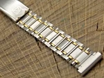 Swiss Deployment Clasp Watch Band Nos Unused Vintage 14MM 2 Tone Stainless Steel. Fixed Price $78.00.