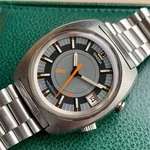 1969 Omega Memomatic Alarm Ref. 166.072 Jumbo 40MM Stainless Steel Wristwatch. Fixed Price $3250.00.
