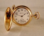 119 Years Hampden "molly Stark" 14K Gold Filled Hunter Case Pocket Watch. Fixed Price $285.00.