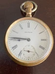 Vintage 16S Waltham Pocket Watch, Gr. Traveler, Keeping Time, Year 1899, Gilt. Fixed Price $155.00.
