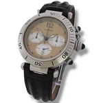 Cartier Pasha Chronograph 1050 Champagne Dial Steel 38MM Quartz Watch. Fixed Price $3107.66.