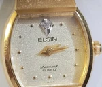 Elgin Womens Ladies Wrist Watch Ek 172-007 Gold Rhinestone Diamond Quartz. Fixed Price $19.00.