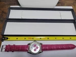 Manhattan By Croton Ladies Quartz Watch Pink Leather Strap Never Worn. Fixed Price $39.99.