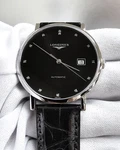 Longines Elegant Auto 39MM Diamond Markers Leather Men's Watch L4.910.4.57.2. Fixed Price $1265.00.