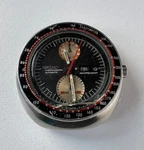 Seiko 6138-0011 Automatic Chronograph Watch Vintage Mens Ufo Black Dial 21 J. Fixed Price $350.00.