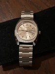 Vintage Elgin Galaxie Mechanical Self Winding 34MM Silver Dial Mens Dress Watch. Fixed Price $70.00.