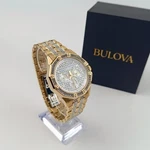 Bulova Crystal Octova Men's Quartz Watch Silver/gold Dial & Band 41.5MM 98C126. Fixed Price $179.99.