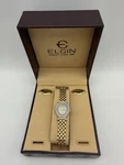 Elgin EG369 Women Gold Rhinestone Quartz Watch W/ Box Needs Battery. Fixed Price $59.99.