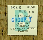 Genuine Bulova 6CLC Blk F9 Second Hand Watch Part 65C Nos. Fixed Price $19.99.