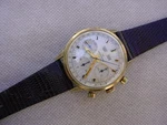 Vintage Wakmann Triple Calendar Chronograph, Cal. 730. Gold Plated. Fixed Price $3500.00.