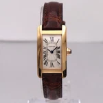 Cartier Tank Americaine 19MM Silver Dial 18K Rose Gold Watch W2607456 2503. Fixed Price $7984.00.