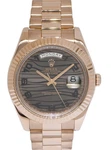 Rolex Day-date Ii President 18K Rose Gold Bronze Wave Dial 41MM Watch 218235. Fixed Price $46950.00.