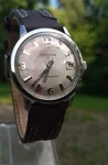 Vintage Clinton 17 Jewel Wrist Watch/ Date. Red Pointer, Unique Patina Dial.. Fixed Price $98.50.