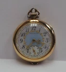 (MA2) 1919 Waltham Pocket Watch 15J 3/0S 14K Yellow Gold Case Fancy Enamel Dial. Fixed Price $1144.99.