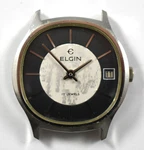 Vintage Elgin 2 Tone Dial Hand Wind Mechanic 17J Wrist Watch W/date Runs Lot.r. Fixed Price $49.99.