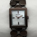 Fossil F2 Womens Watch 21MM Mop Dial Brown Bracelet ES-1716 New Battery 7". Fixed Price $26.99.