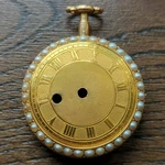 18K Solid Gold Verge Pocket Watch Pearl Case, & Associated Parts 30G Not Scrap. Fixed Price $2497.66.