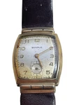 Vtg 1940'S Benrus AR1 Mens Watch Gold Numbers/eggshelldial/sub-seconds Bz 12Z. Fixed Price $73.69.