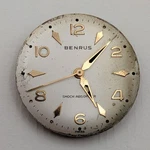 Benrus DR25 Eta 17J Watch Movement Dial Hands Balance Turns Parts Repair. Fixed Price $22.00.