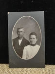 Antique Cabinet Card Photo Couple C1890S Mackley Studio Columbia City Indiana. Fixed Price $13.30.