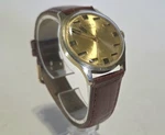 Vintage Mid-century Retro Ross Swiss Made 17J Gents Watch Gold Tone Brown Strap. Fixed Price $67.62.