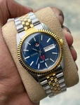 Vintage Rado Purple Horse Day/date Automatic Watch Swiss Made. Fixed Price $350.00.