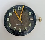 Bulova Usa 10CPACD 23J Automatic Movement Runs Black Dial Date Nessler WP1-15. Fixed Price $129.95.