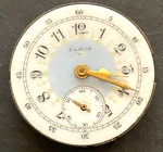 Antique 1910 Elgin Grade 320 Pocket Watch Movement Fancy Dial Good Balance 0S 7J. Fixed Price $59.95.