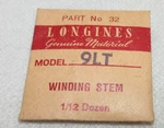 Longines Winding Stem #32 Model 9LT Watchmaker Replacement Part #90. Fixed Price $5.87.