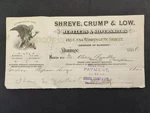 1886 Antique Receipt Boston Ma Shreve Crump & Low Jewelers Silversmiths. Fixed Price $68.95.