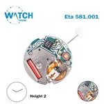 Eta 581.001 Swiss Movement Quartz -without Disk- Height: 2-SMALL SECOND-2 Hands.. Fixed Price $96.48.